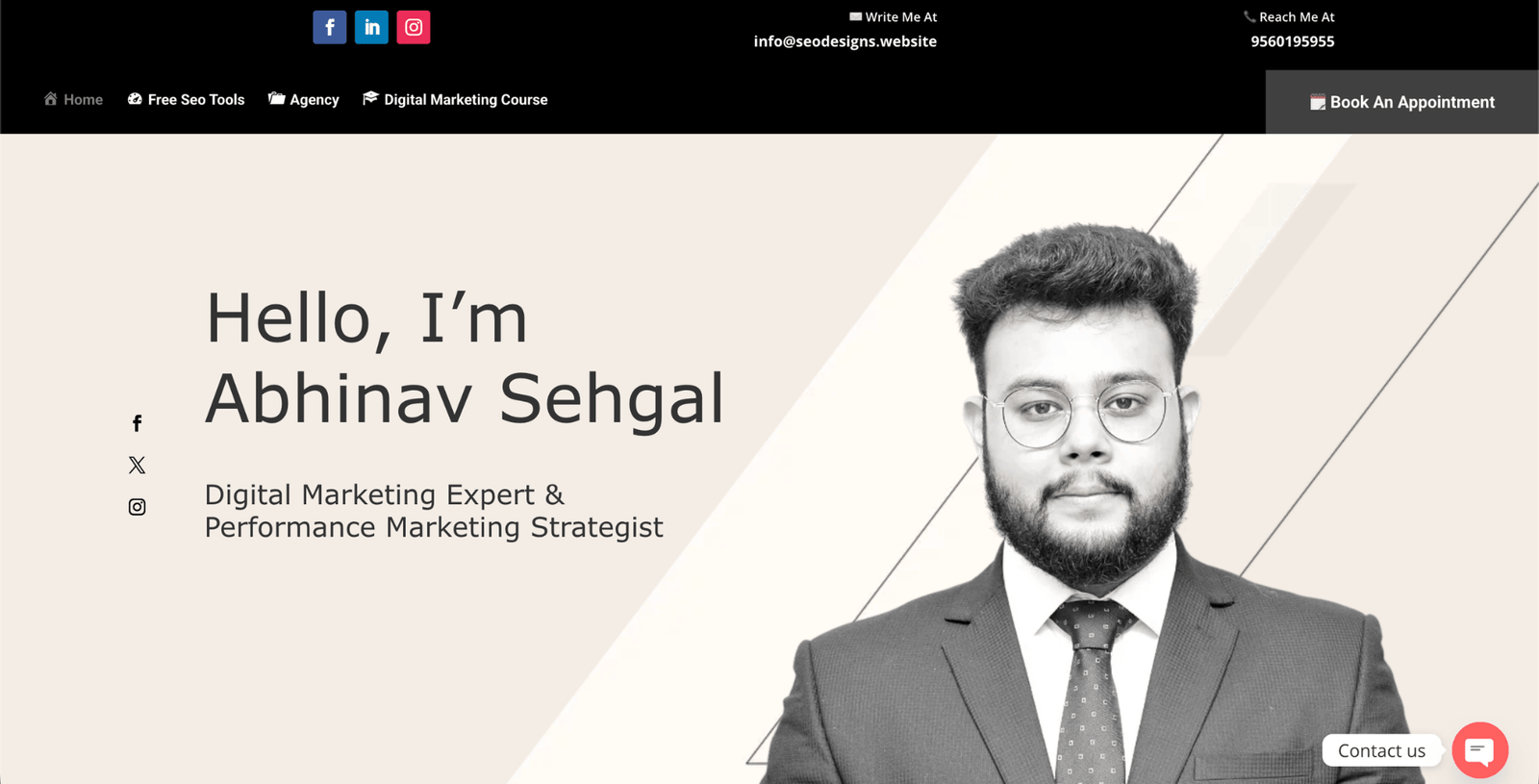 Abhinav Sehgal website preview