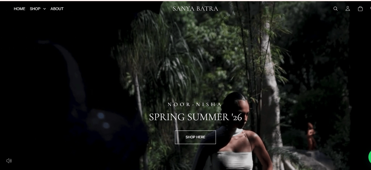 Sanya Batra website screenshot